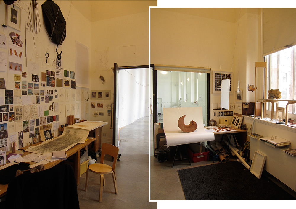 View of Liam O’Connor’s residency studio at the V&A