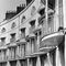 Fa&ccedil;ade of building with iron balcony, Brighton