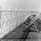 Railing by sun lounges, Brighton Pier