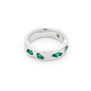 Emerald scatter ring by The Ouze