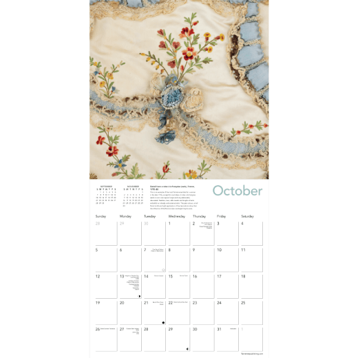 French Rococo 2025 calendar