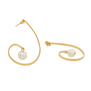 Swirl pearl earrings by Fotini Liami 