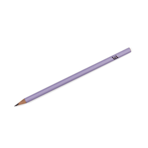 A lilac pencil carrying the V&A logo on one side.