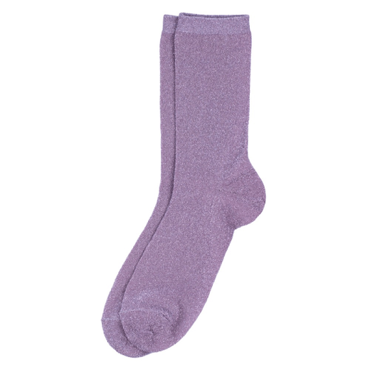 A pair of sparkly lilac socks.