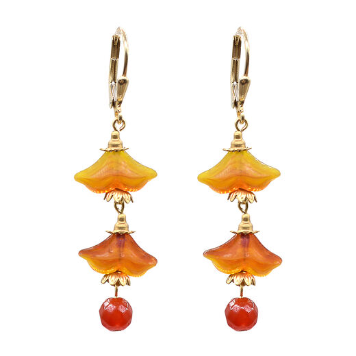 Brown Triangle Drop Hook Earrings | Joli | V&A Jewellery | V&A Shop