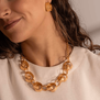 Ribbon statement necklace by Emma Calvert