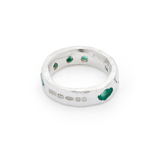 Emerald scatter ring by The Ouze