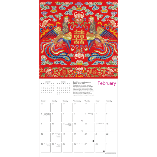 Chinese Textiles mini 2025 calendar