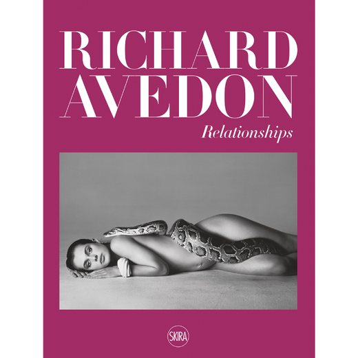 A burgunfy book cover featuring a black and white photograph a woman lying down naked with a snake over her body. 