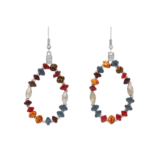 Multicoloured bead hook earrings, Jewellery
