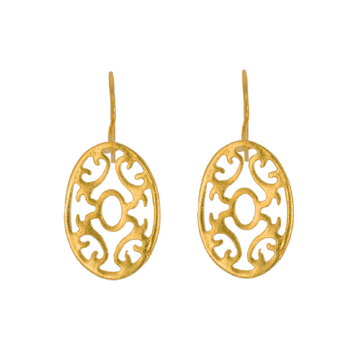 Byzantine oval hook earrings by Ottoman Hands