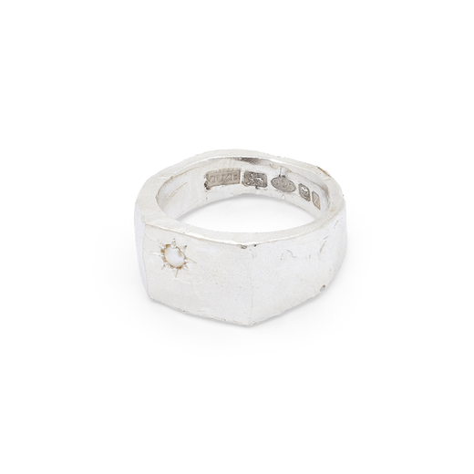 Pearl signet ring by The Ouze