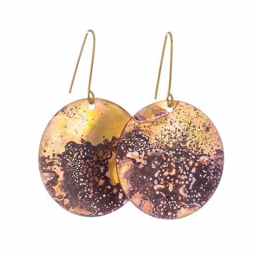 Natural disc hook earrings by Sibilia