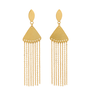 Chain tassel earrings by Fotini Liami