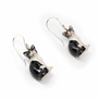 Black and white cat earrings by And Mary 