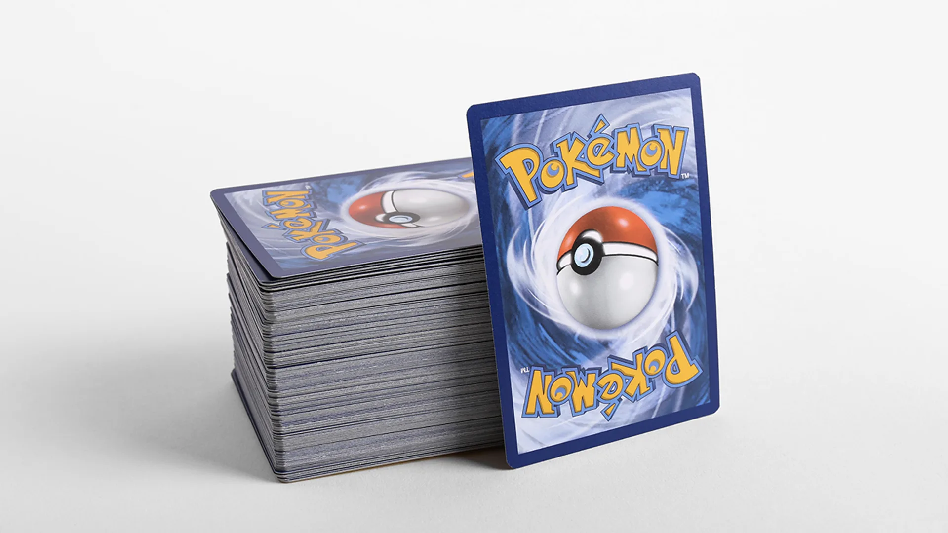 Pokemon cards on a white background