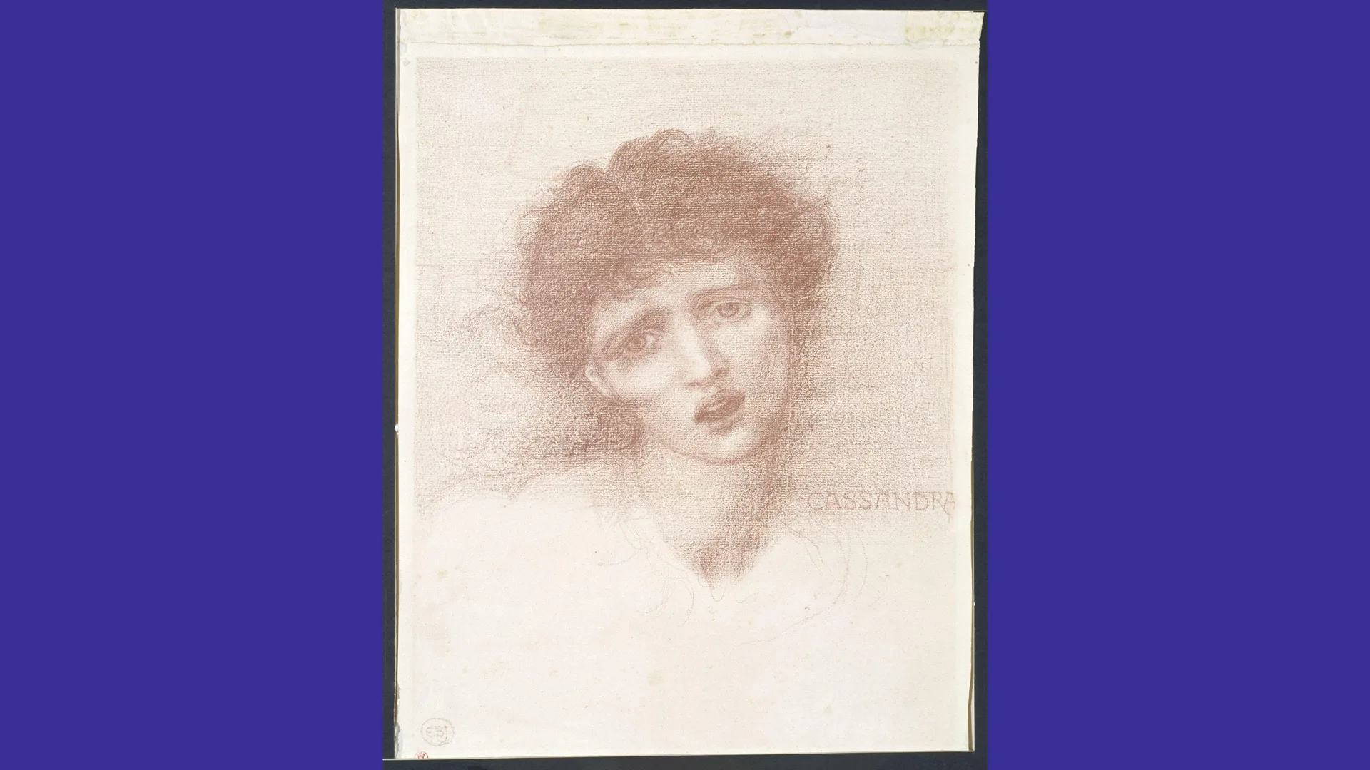 A sketch by Burne-Jones of Cassandra from Ancient Greek mythlogy