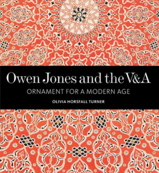 An ornately patterned book cover shows the typical style of Decorative Arts designer Owen Jones.