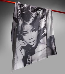 Naomi Campbell silk scarf.